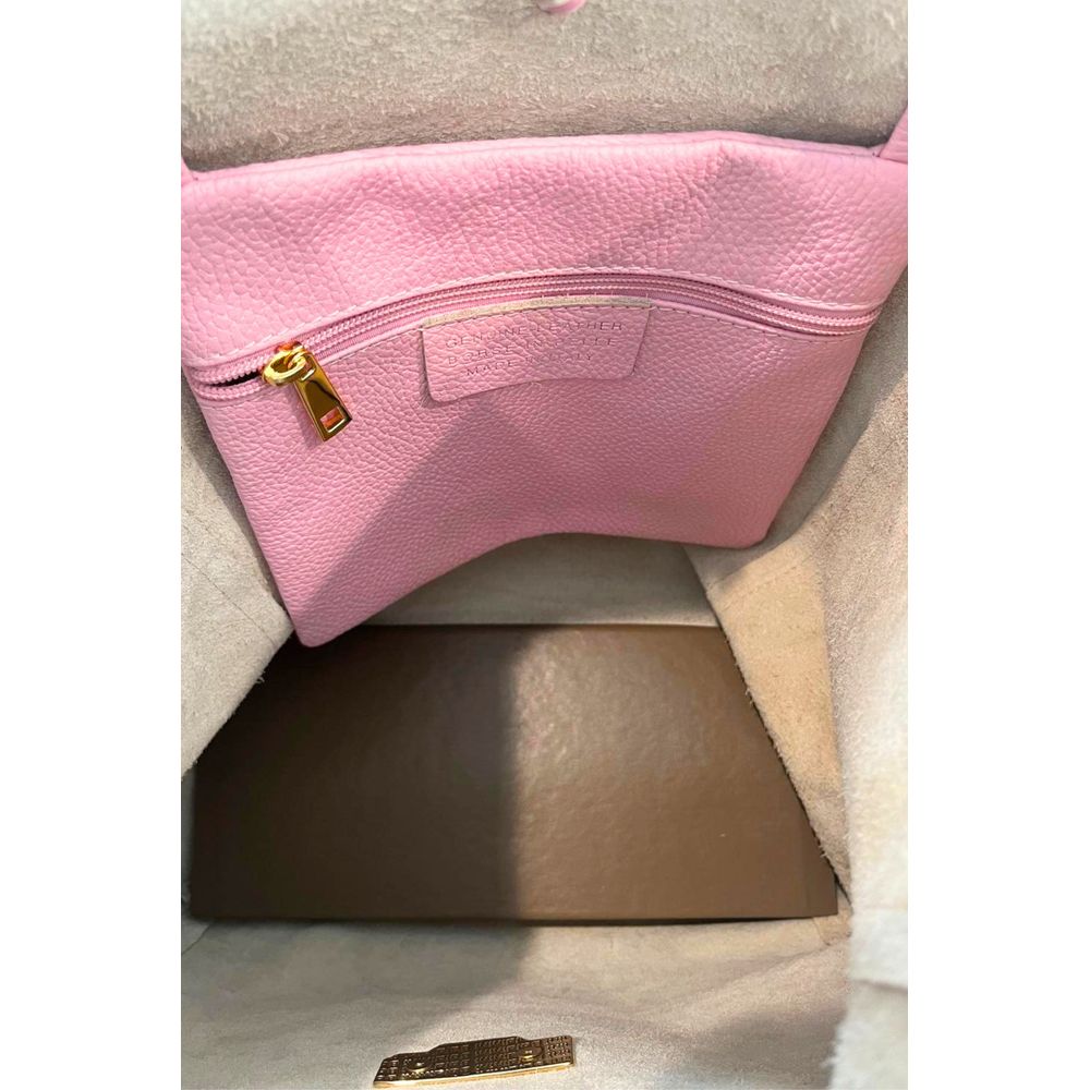Shoulder Clutch Handbag by Baldinini Trend for women in cowhide gold & multicolor showcases a sculptural silhouette, featuring a secure zipper, ample built-in-compartments, and versatile shoulder-strap for a sculptural finish.