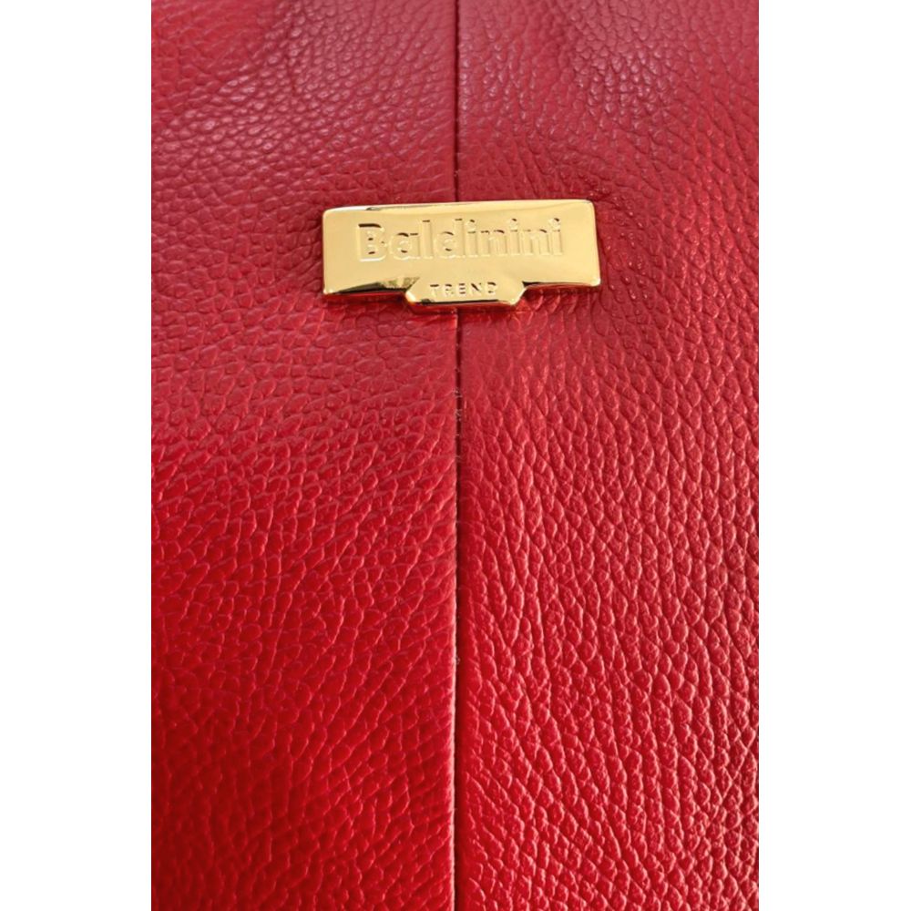 Shoulder Clutch Handbag by Baldinini Trend for women in cowhide gold & multicolor showcases a sculptural silhouette, featuring a secure zipper, ample built-in-compartments, and versatile shoulder-strap & adjustable-strap for a sculptural aesthetic.