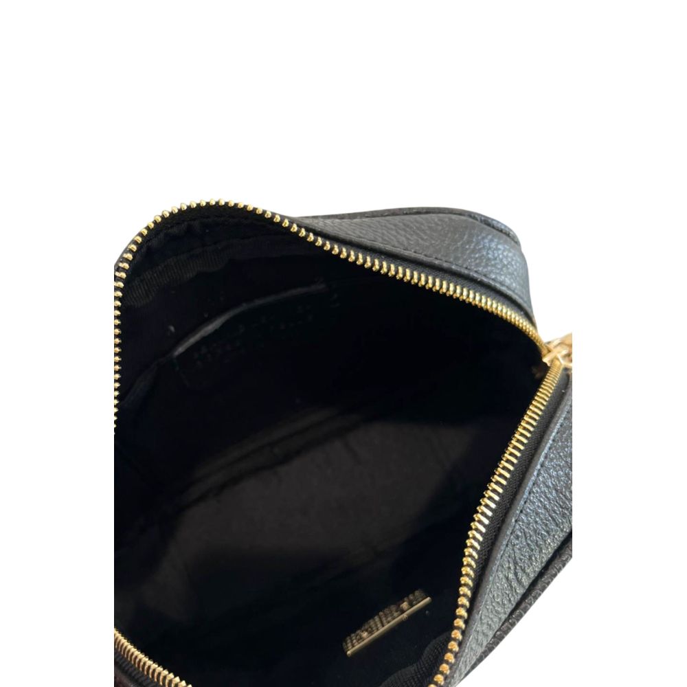 Crossbody Handbag by Baldinini Trend for women in cowhide black & gold showcases a versatile sophistication silhouette, featuring a secure zipper, versatile sophistication built-in-compartments, and versatile crossbody-strap, shoulder-strap & adjustable-strap for a versatile sophistication finish.