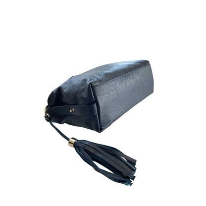 Shoulder Bag by Baldinini Trend for women in cowhide blue & gold features a statuesque silhouette, showcasing a secure zipper and statuesque built-in-compartments with versatile shoulder-strap & adjustable-strap for a statuesque finish.