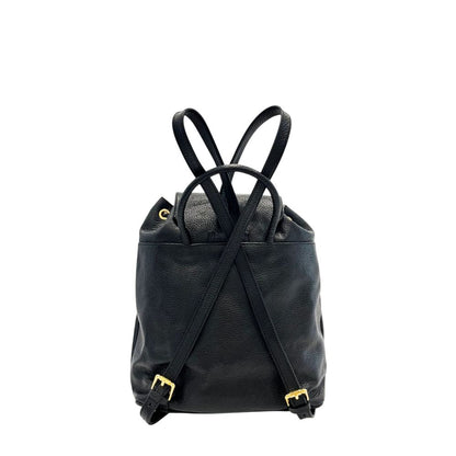 Drawstring Flap Backpack by Baldinini Trend for women in cowhide black & gold features a architectural Cowhide Drawstring Flap Backpack design with a secure flap, drawstring, magnetic & button, ample built-in-compartments, and versatile backpack-strap & adjustable-strap for a architectural finish.