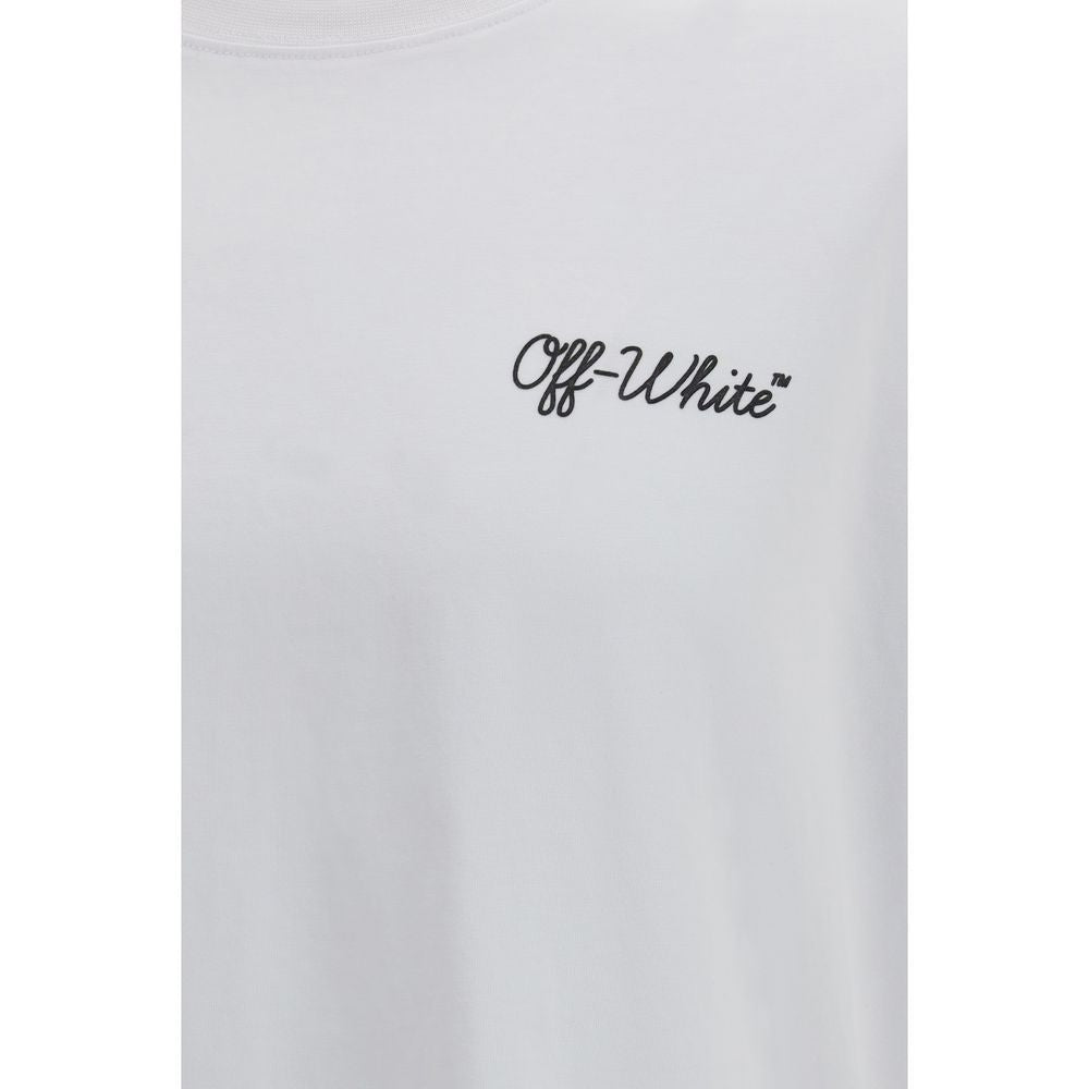Activewear T-Shirt by Off-White for men in cotton white & print features an ergonomic design with , highlighting a ergonomic length and ergonomic for a high-performance look.