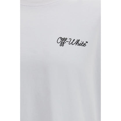 Activewear T-Shirt by Off-White for men in cotton white & print features an ergonomic design with , highlighting a ergonomic length and ergonomic for a high-performance look.