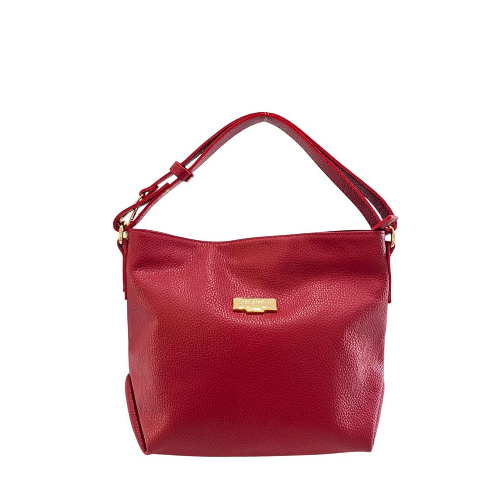 Shoulder Clutch Handbag by Baldinini Trend for women in cowhide gold & multicolor showcases a sculptural silhouette, featuring a secure zipper, ample built-in-compartments, and versatile shoulder-strap & adjustable-strap for a sculptural finish.