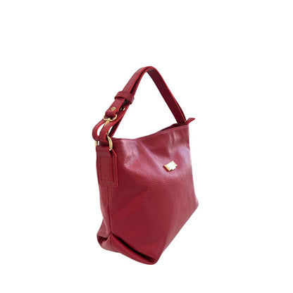 Shoulder Clutch Handbag by Baldinini Trend for women in cowhide gold & multicolor showcases a sculptural silhouette, featuring a secure zipper, ample built-in-compartments, and versatile shoulder-strap & adjustable-strap for a sculptural aesthetic.