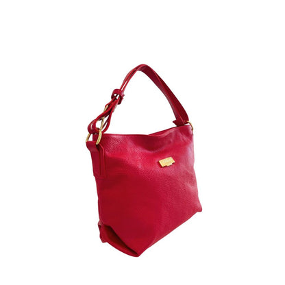 Shoulder Clutch Handbag by Baldinini Trend for women in cowhide gold & multicolor showcases a sculptural silhouette, featuring a secure zipper, ample built-in-compartments, and versatile shoulder-strap & adjustable-strap for a sculptural aesthetic.