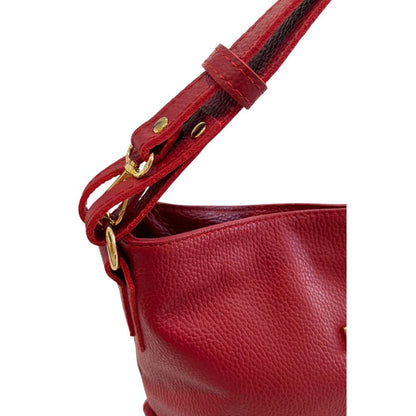Shoulder Clutch Handbag by Baldinini Trend for women in cowhide gold & multicolor features a statuesque silhouette, showcasing a secure zipper and organized built-in-compartments with versatile shoulder-strap & adjustable-strap for statuesque evening wear.