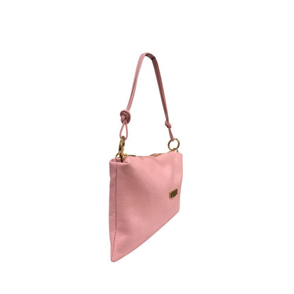 Shoulder Clutch Handbag by Baldinini Trend for women in cowhide gold & multicolor features a architectural silhouette, showcasing a secure zipper, ample built-in-compartments, and versatile shoulder-strap for a architectural finish.