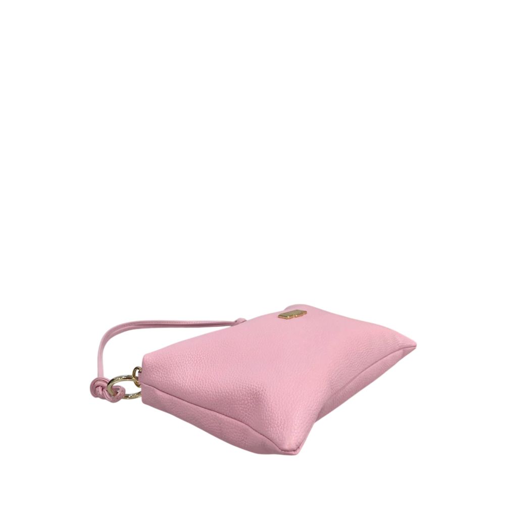 Shoulder Clutch Handbag by Baldinini Trend for women in cowhide gold & multicolor features a sculptural silhouette with a secure zipper, ample built-in-compartments, and versatile shoulder-strap for a sculptural finish.