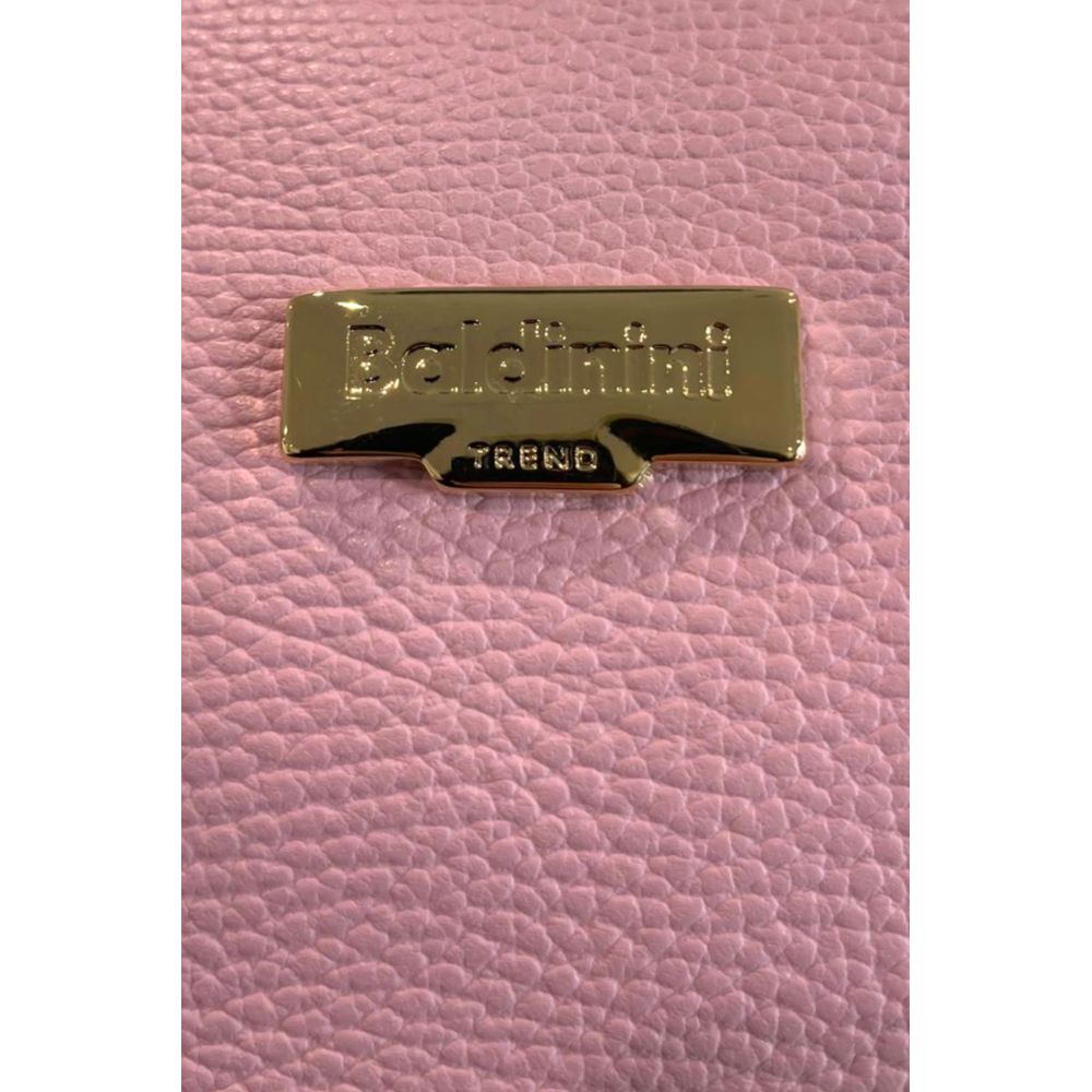 Shoulder Clutch Handbag by Baldinini Trend for women in cowhide gold & multicolor features an sculptural silhouette, showcasing a secure zipper and sculptural built-in-compartments with versatile shoulder-strap for a sophisticated look.