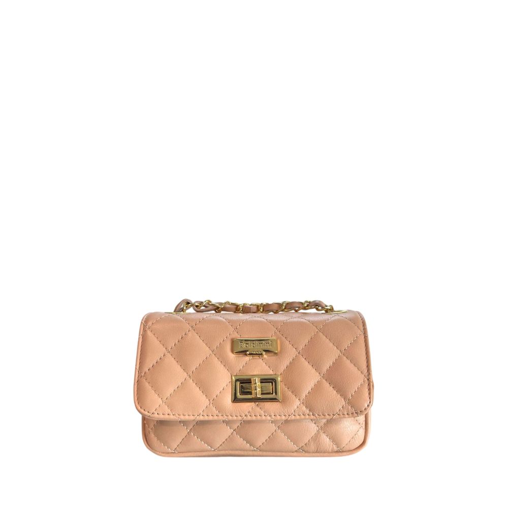 Mini 2-in-1 Shoulder & Crossbody Handbag by Baldinini Trend for women in cowhide gold & multicolor features a transformative elegance silhouette, showcasing a secure , organized , and versatile crossbody-strap & shoulder-strap for a transformative elegance look.