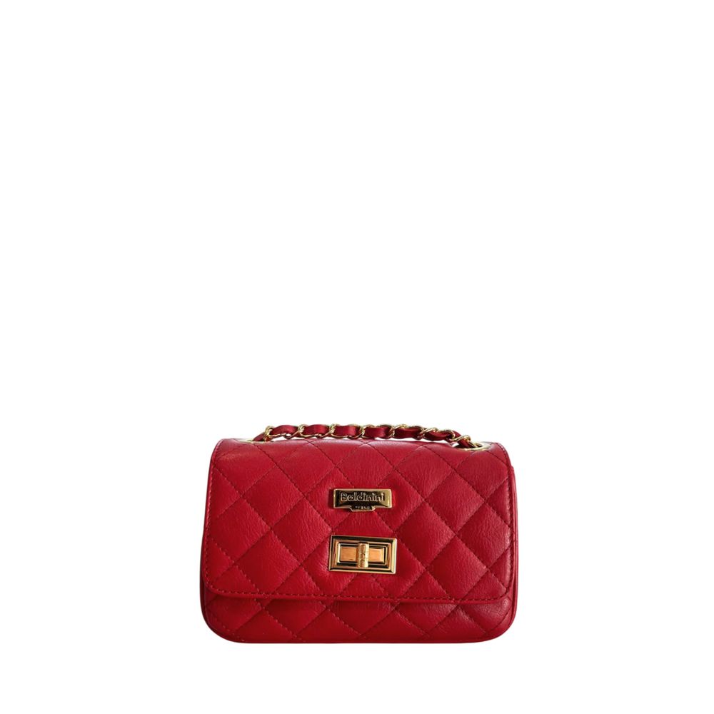 Mini 2-in-1 Shoulder & Crossbody Handbag by Baldinini Trend for women in cowhide gold & multicolor features an versatile silhouette, showcasing a secure and versatile with versatile crossbody-strap & shoulder-strap for a versatile finish.