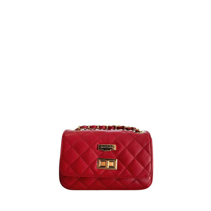 Mini 2-in-1 Shoulder & Crossbody Handbag by Baldinini Trend for women in cowhide gold & multicolor features an versatile silhouette, showcasing a secure and versatile with versatile crossbody-strap & shoulder-strap for a versatile finish.