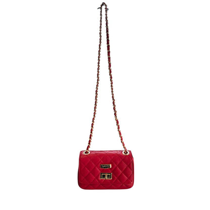 Mini 2-in-1 Shoulder & Crossbody Handbag by Baldinini Trend for women in cowhide gold & multicolor features a transformative sophistication silhouette, showcasing a secure , ample , and versatile crossbody-strap & shoulder-strap for a transformative sophistication look.