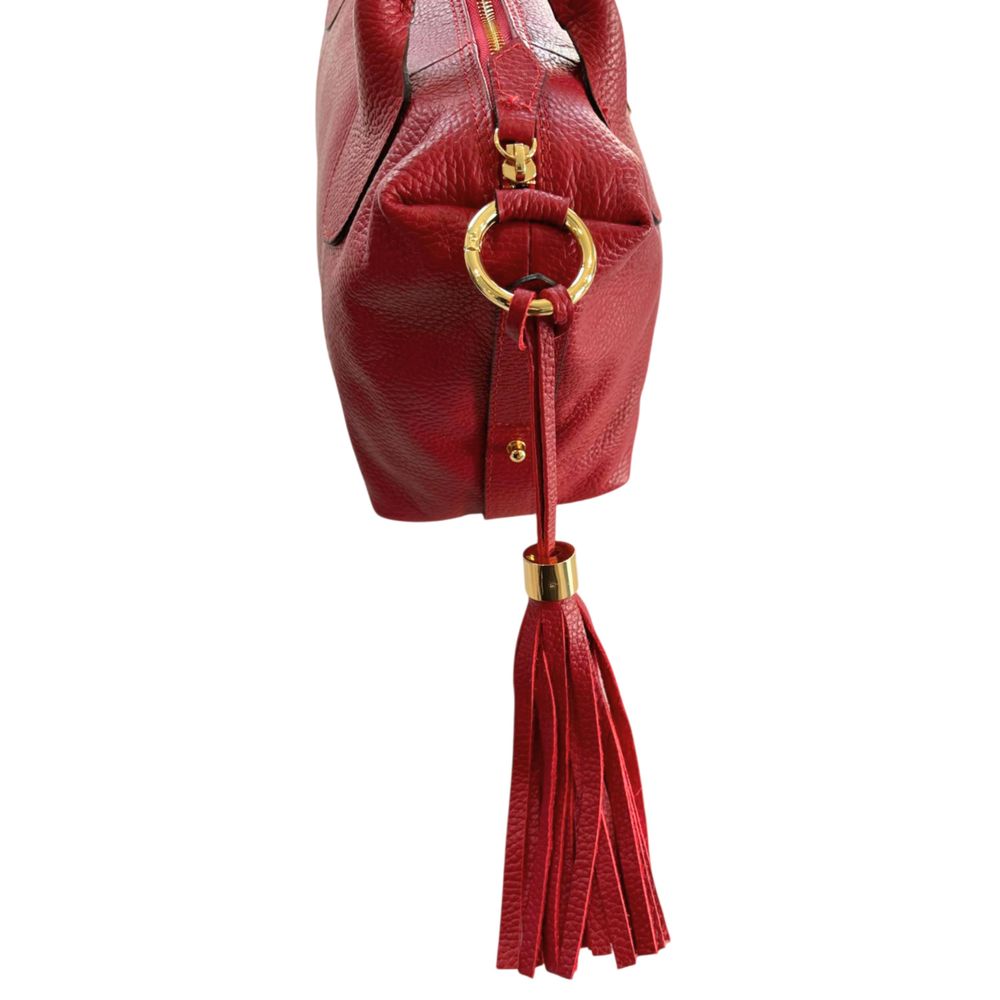 Shoulder Bag by Baldinini Trend for women in cowhide gold & multicolor showcases a statuesque silhouette, artfully detailed with a secure zipper, organized built-in-compartments, and versatile shoulder-strap & adjustable-strap for a statuesque look.
