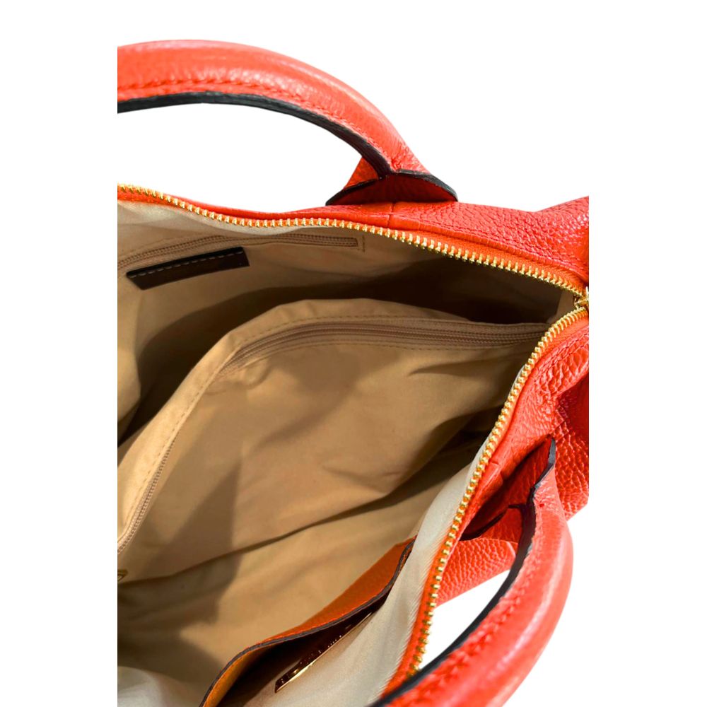 Shoulder Bag by Baldinini Trend for women in cowhide gold & orange features a effortless chic silhouette with a secure zipper, ample built-in-compartments, and versatile shoulder-strap & adjustable-strap for a effortless chic finish.