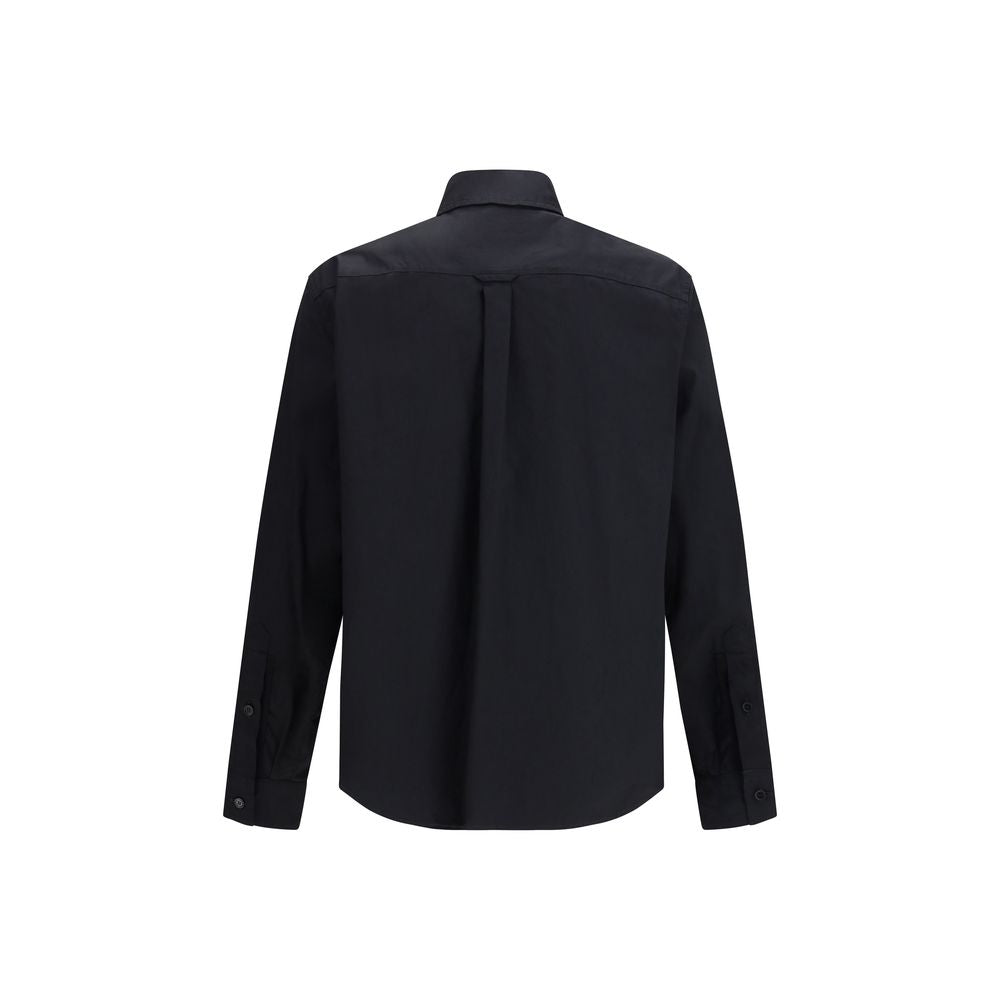 Shirt by Dolce & Gabbana for men in stretch cotton black & gold features an architectural silhouette with a refined and elegant for a architectural look.