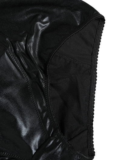 Dolce & Gabbana Black High Waisted Slip Girdle Panty Underwear