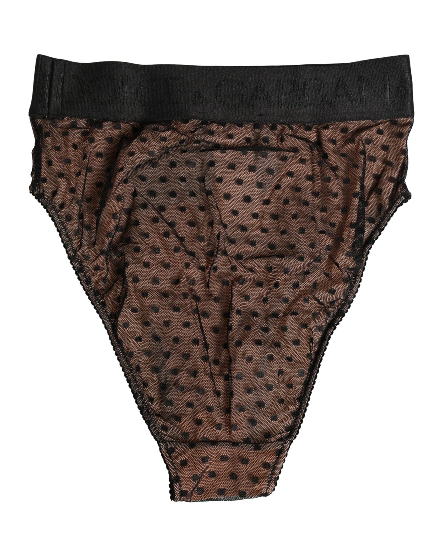 Dolce & Gabbana Black Beige Polka Dot Butterfly Brief Underwear