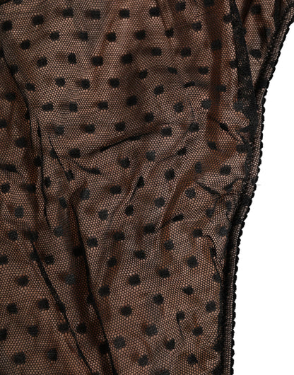 Dolce & Gabbana Black Beige Polka Dot Butterfly Brief Underwear