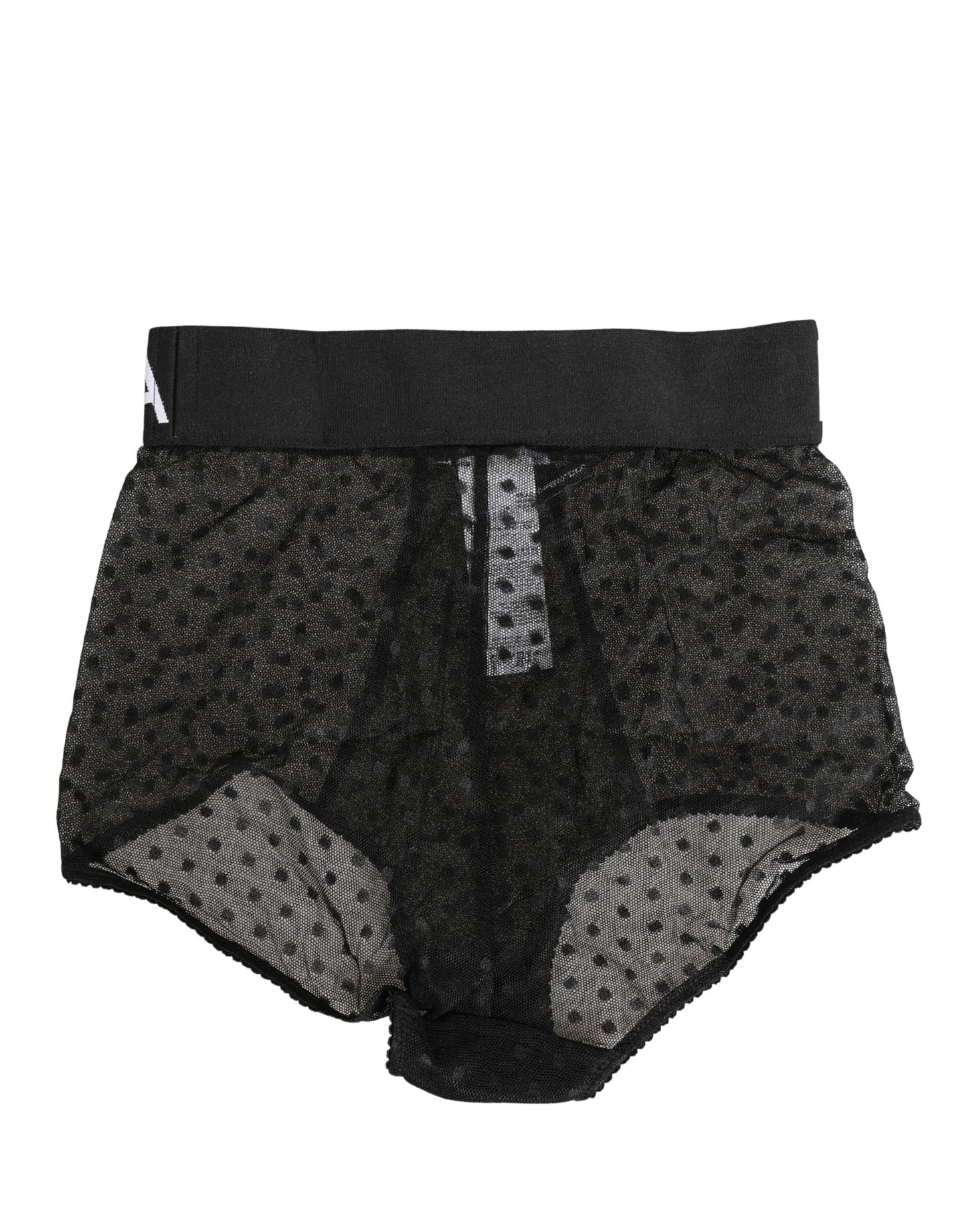 Dolce & Gabbana Black Logo Girdle High Waist Panty Underwear