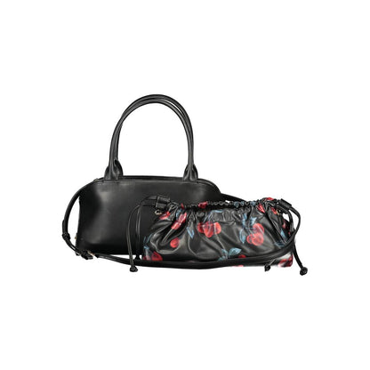 Drawstring Pouch Handbag by Twinset for women in polyethylene black, patterned & signature features a exquisite silhouette, showcasing a secure drawstring and exquisite cardholder with versatile shoulder-strap, adjustable-strap & handle for a exquisite finish.
