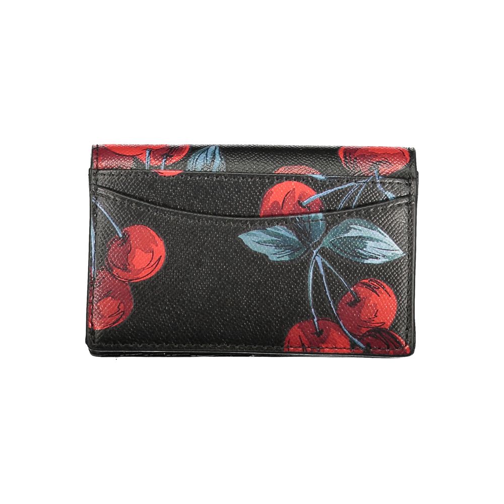 Cardholder Wallet by Twinset for women in polyethylene black showcases a refined silhouette, artfully detailed with the signature style of the Cherrie Polyethylene Cardholder Wallet and functional card-organization coin-purse.