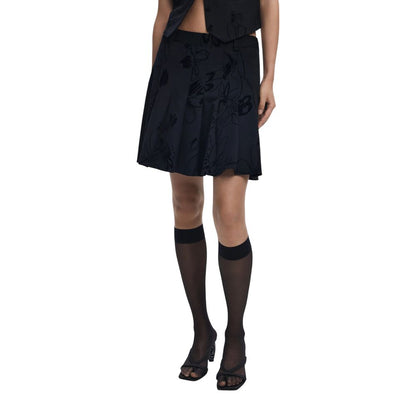 Desigual Black Polyester Mini Skirt