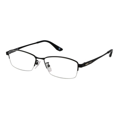 Eyeglasses Frames by BMW for men in titanium black showcases a refined half-frame frame design with a refined black coloured frame finish for a refined and sophisticated look.