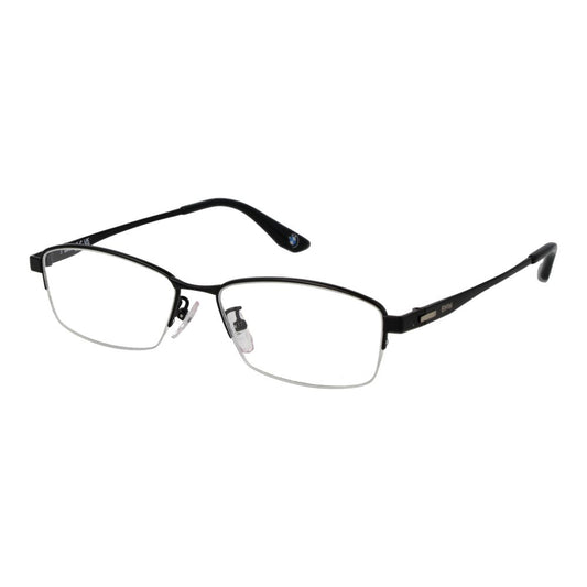 Eyeglasses Frames by BMW for men in titanium black showcases a refined half-frame frame design with a refined black coloured frame finish for a refined and sophisticated look.