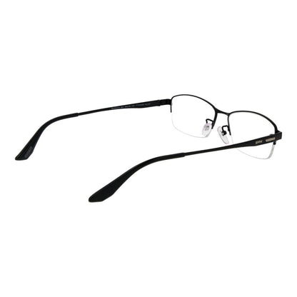 Eyeglasses Frames by BMW for men in titanium black showcases a reflective silhouette, artfully incorporating a sophisticated black coloured frame with a distinct half-frame frame design.