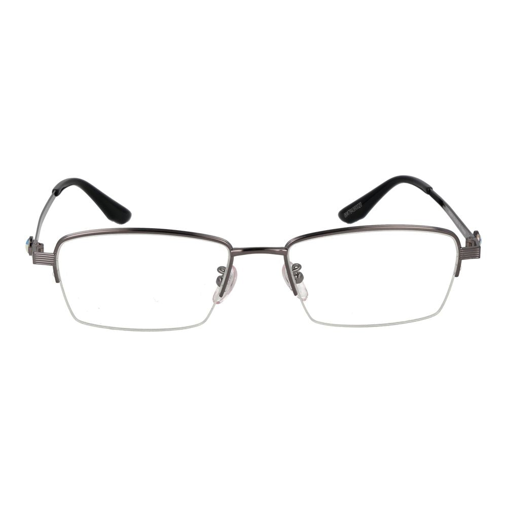 Eyeglasses Frames by BMW for men in titanium gray features an refined silhouette, showcasing a sophisticated gunmetal coloured frame and refined half-frame frame design for a refined look.