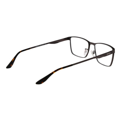 Eyeglasses Frames by BMW for men in metal gray features a refined silhouette, showcasing a refined gunmetal coloured frame and full-frame frame design for a sophisticated, premium look.