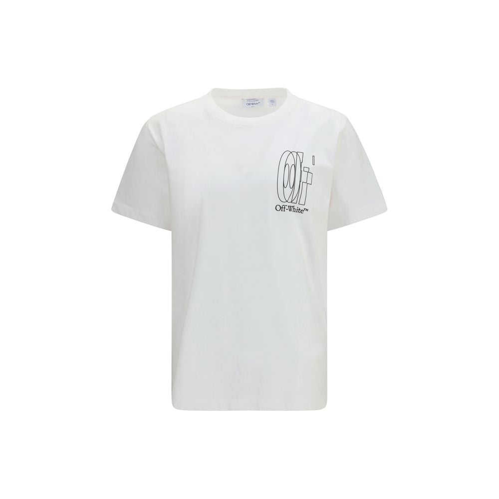 T-Shirt by Off-White for men in cotton white features an on trend silhouette, perfectly showcasing a on trend and crew neckline for an elevated aesthetic.