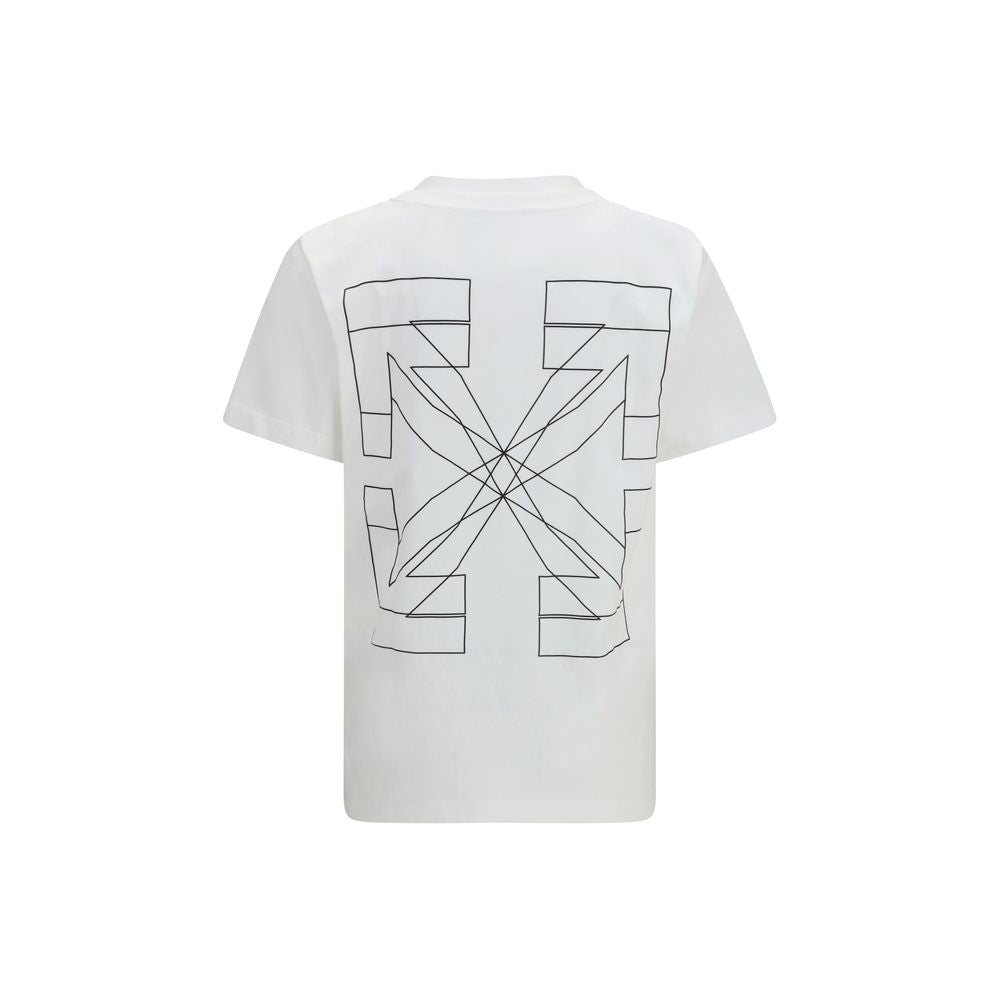 T-Shirt by Off-White for men in cotton white features a plush silhouette, showcasing a sophisticated crew neckline and for a truly plush finish.