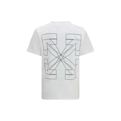 T-Shirt by Off-White for men in cotton white features a plush silhouette, showcasing a sophisticated crew neckline and for a truly plush finish.