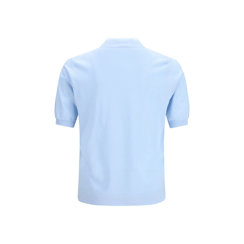 Sweatshirt by Prada for men in cotton blue showcases a slouchy chic silhouette, artfully detailed with a slouchy chic and for a slouchy chic finish.