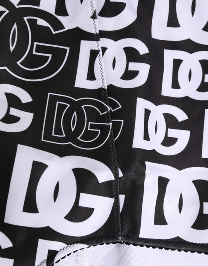 Dolce & Gabbana Black White DG Logo Waistband Girdle Underwear