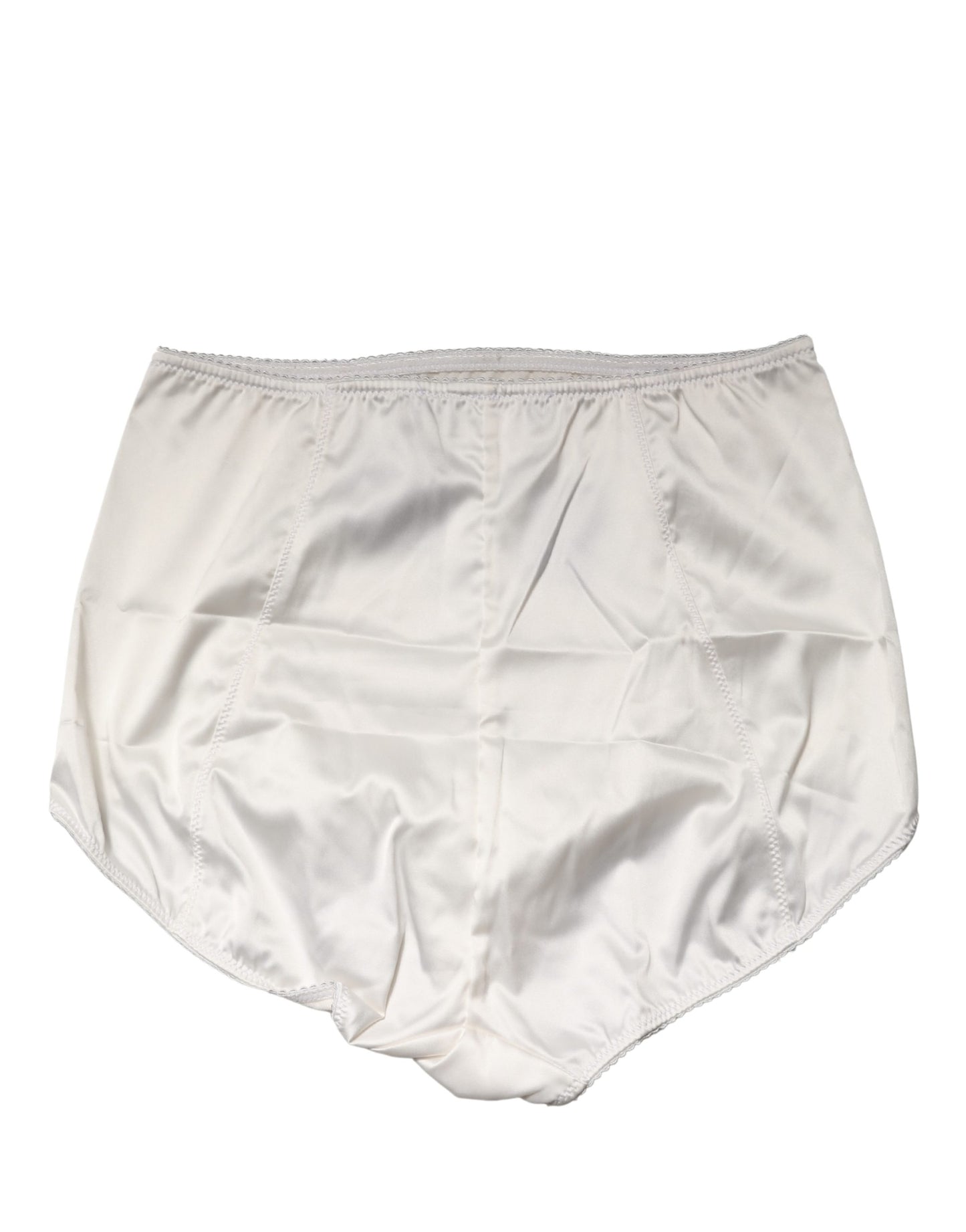 Dolce & Gabbana White Silk Blend High Waist Girdle Panty Underwear