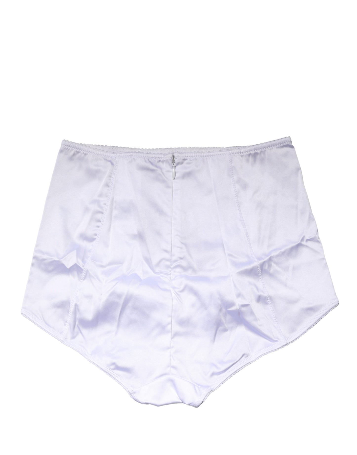 Dolce & Gabbana White Silk Blend High Waist Girdle Panty Underwear