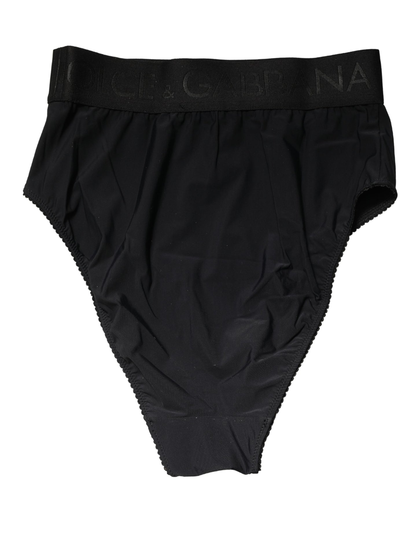 Dolce & Gabbana Black Logo Waistband High Brief Underwear