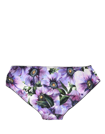Dolce & Gabbana Multicolor Floral Mid Waist Brief Panty Underwear