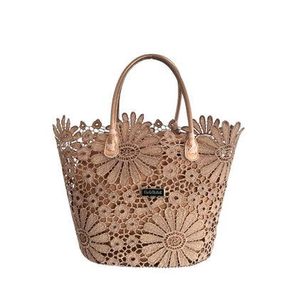 Drawstring Pouch Shoulder Bag by Baldinini Trend for women in polyurethane brown, floral & signature presents a statuesque silhouette, showcasing a secure drawstring and statuesque with versatile handle for a sophisticated look.