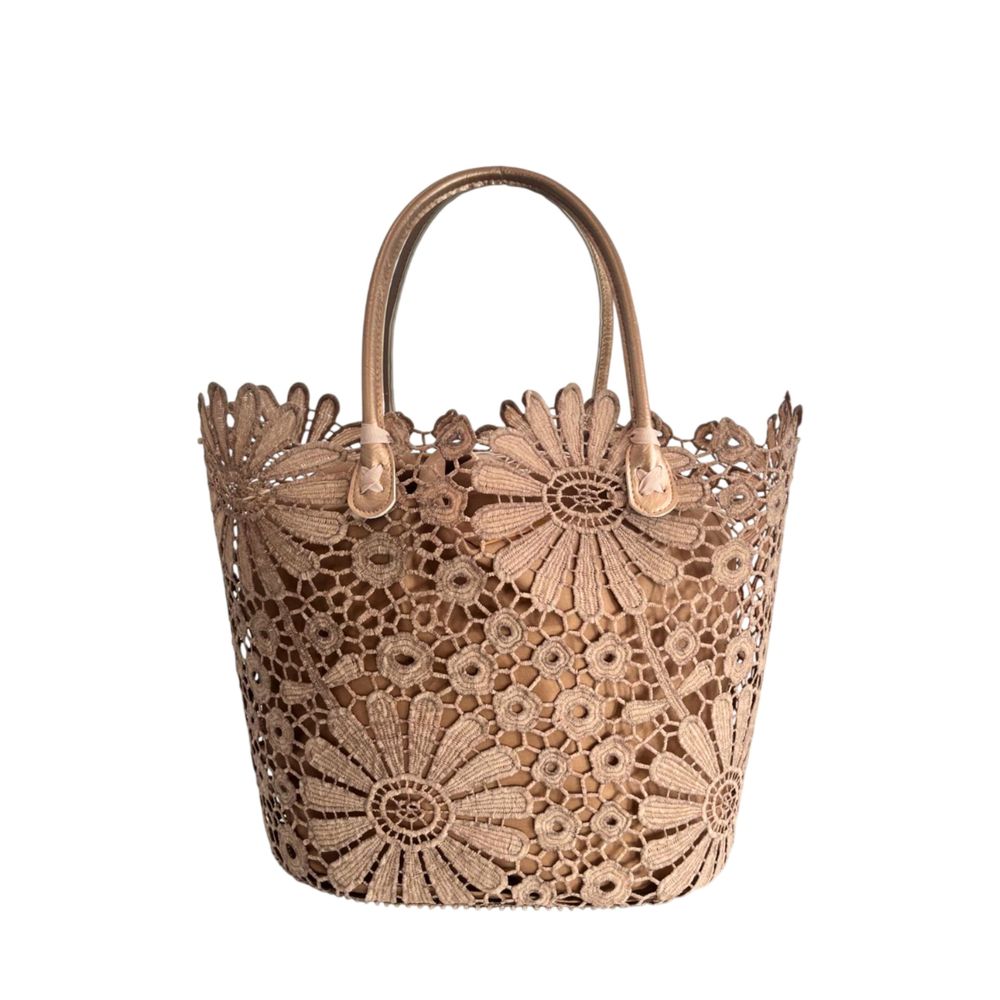 Drawstring Pouch Shoulder Bag by Baldinini Trend for women in polyurethane brown, floral & signature features a effortless sophistication silhouette, secured by a drawstring with ample and versatile handle for a effortless sophistication finish.
