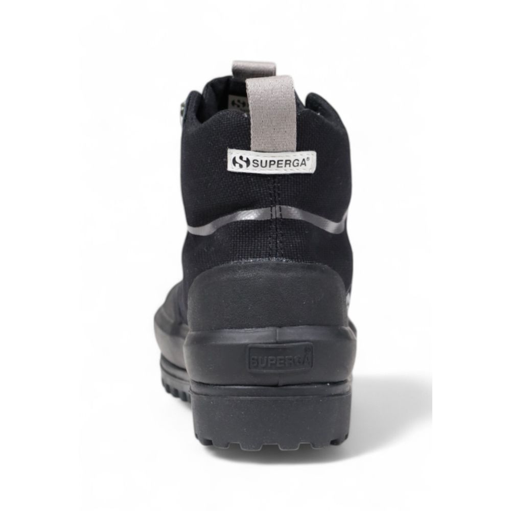 Sneakers by Superga for women in fabric black features an opulent silhouette from the Women's Lightweight Athletic Casual Fabric Sneakers collection, showcasing a signature athletic casual style with an opulent finish.