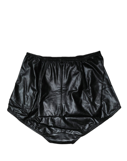 Dolce & Gabbana Black Silk Blend High Waist Girdle Panty Underwear