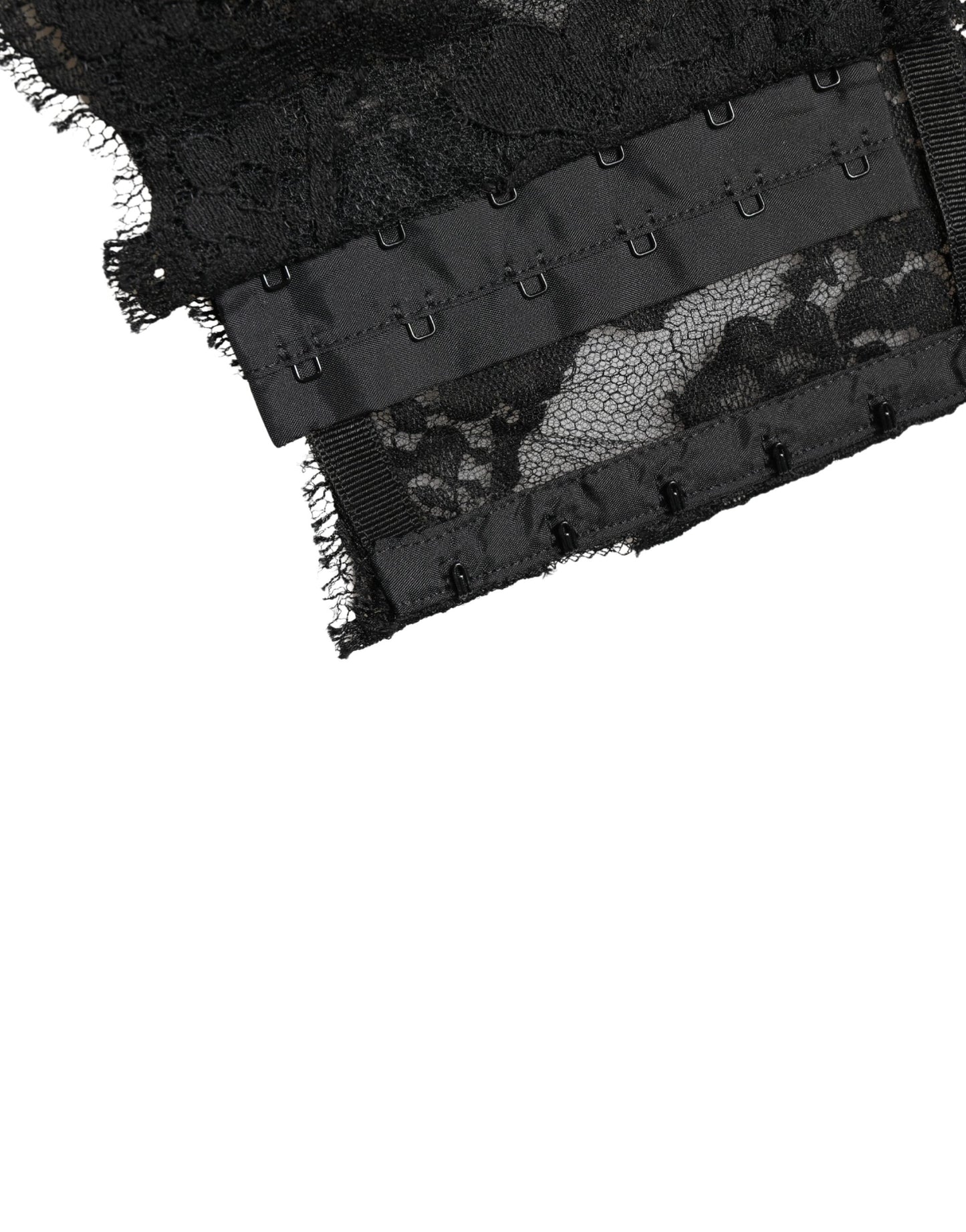 Dolce & Gabbana Black Lace Bandeau Bra Tube Top Underwear
