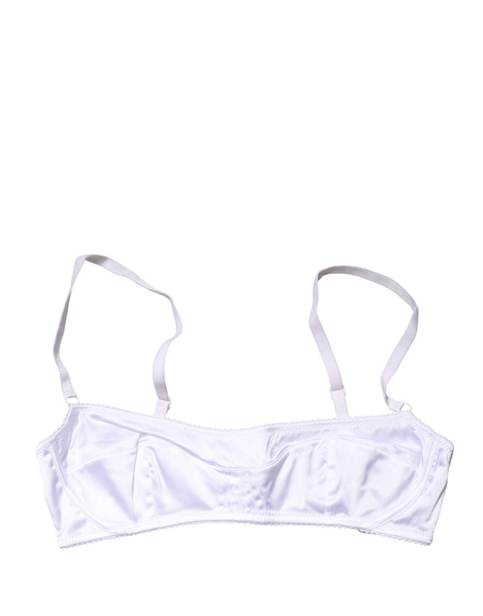 Dolce & Gabbana White Semi-Pad Underwire Balconette Bra Underwear