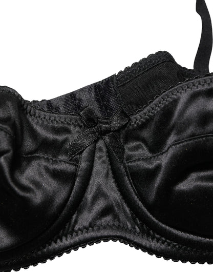 Dolce & Gabbana Black Semi-Pad Underwire Balconette Bra Underwear