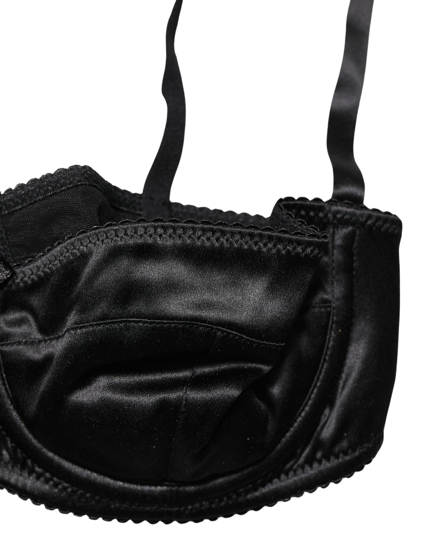 Dolce & Gabbana Black Semi-Pad Underwire Balconette Bra Underwear